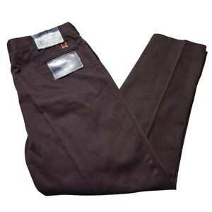 Tommy Hilfiger Men's Traveler Flat Front Wrinkle Resistant Brown Pants 42x32 NWT